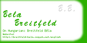 bela breitfeld business card